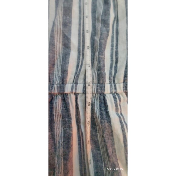 * LANE BRYANT Navy & White Stripe Rayon-linen blend Romper 18 - Picture 5 of 8